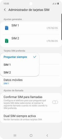 Pulsa el ajuste deseado.