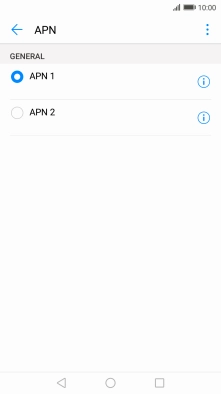Pulsa en el campo junto a la conexión de datos deseada para activarla.