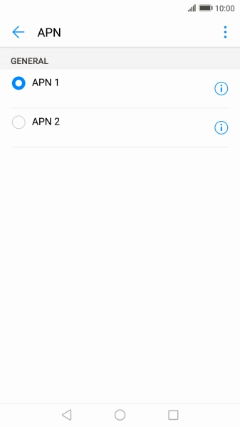 Pulsa en el campo junto a la conexión de datos deseada para activarla.