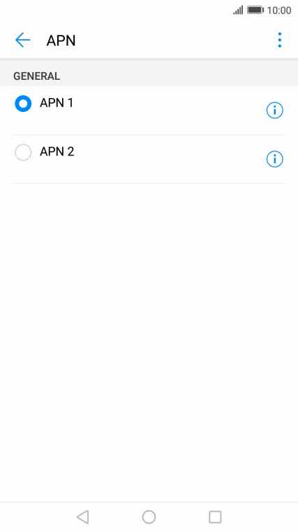 Pulsa en el campo junto a la conexión de datos deseada para activarla.