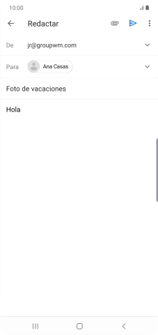 Pulsa el icono de anexos.