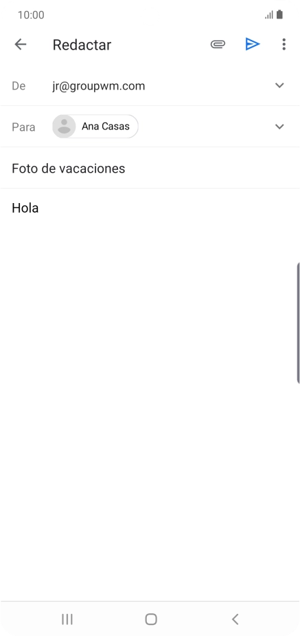 Pulsa el icono de anexos.