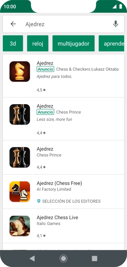 Pulsa la app deseada.