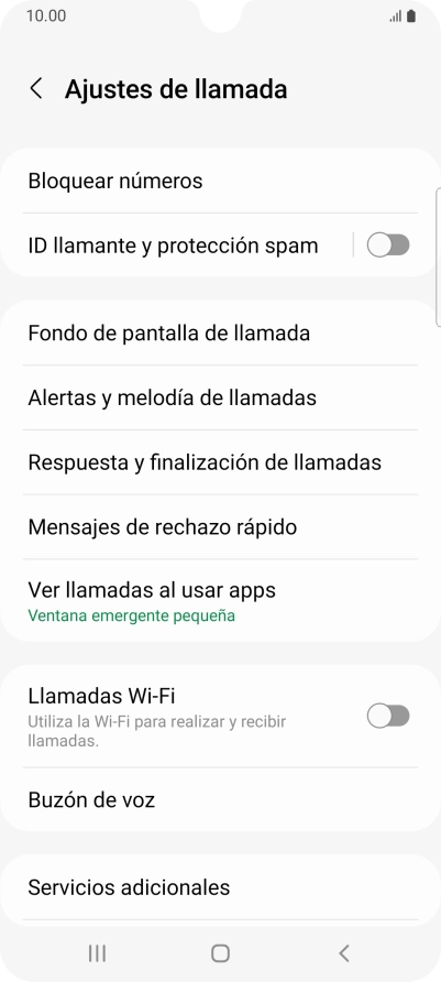 Pulsa Buzón de voz.