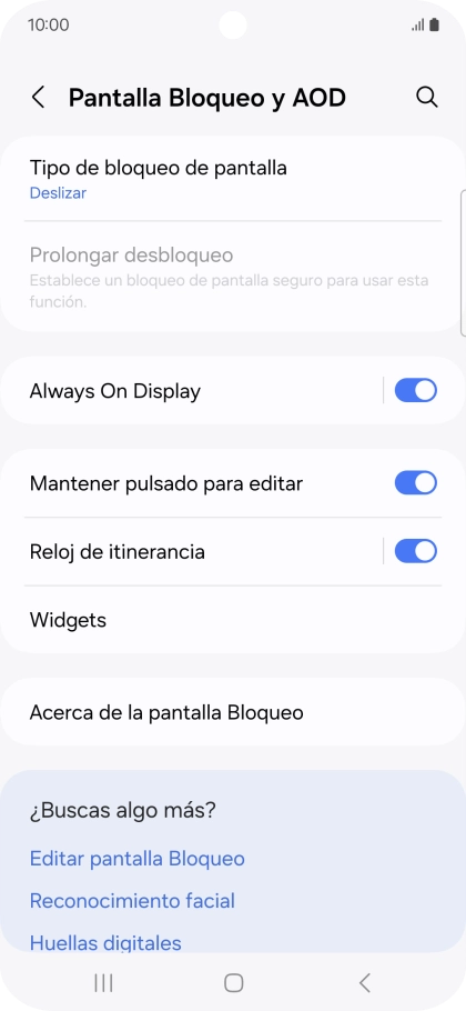 Pulsa Tipo de bloqueo de pantalla.