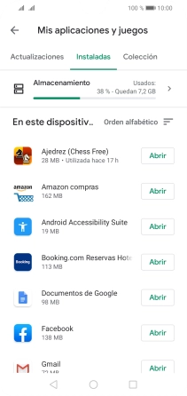 Pulsa la app deseada.