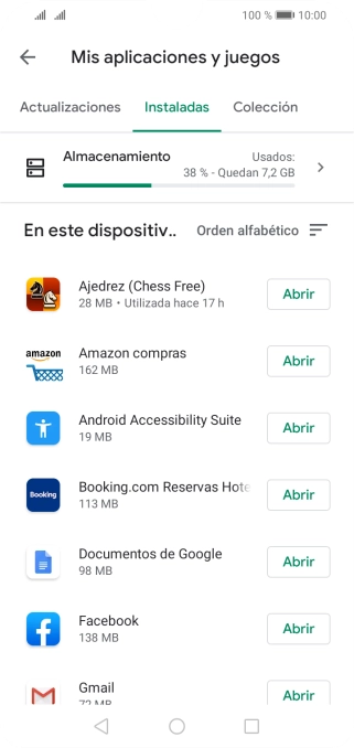 Pulsa la app deseada.
