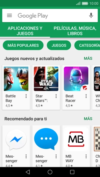 Desliza el dedo hacia la derecha desde la parte izquierda de la pantalla.
