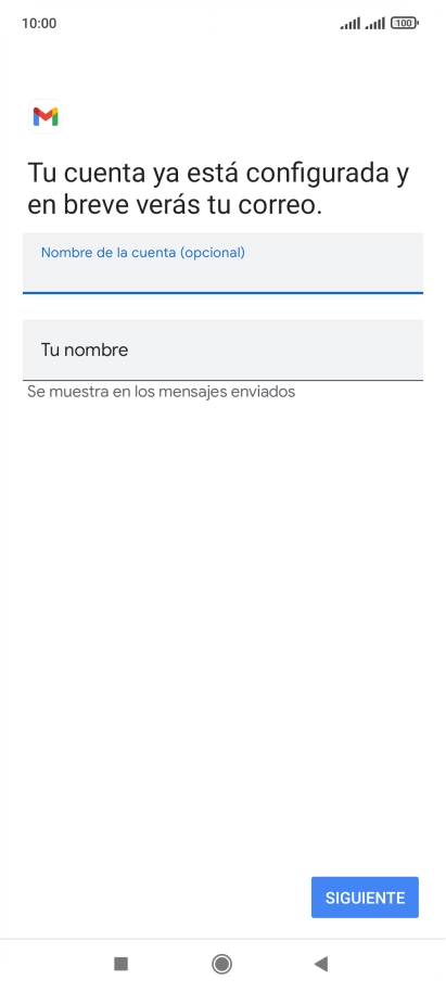 Pulsa Tu nombre e introduce el nombre del remitente.