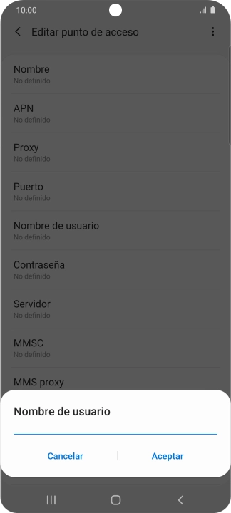 Introduce wap@wap y pulsa Aceptar.