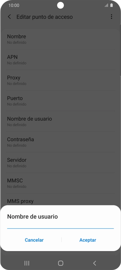 Introduce wap@wap y pulsa Aceptar.