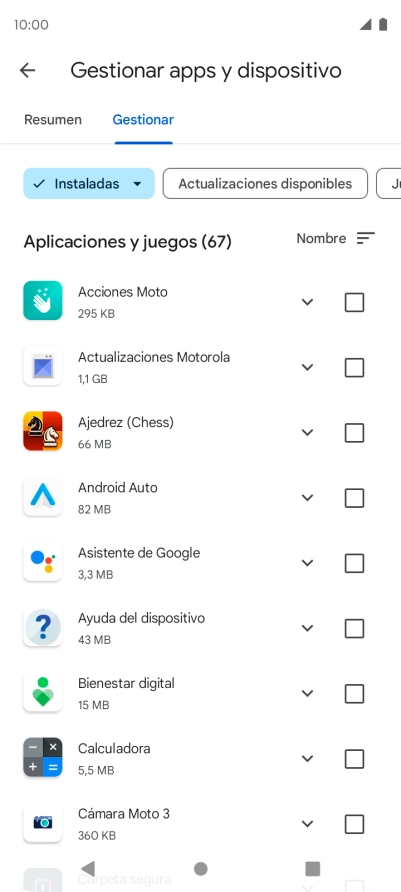 Pulsa la app deseada.