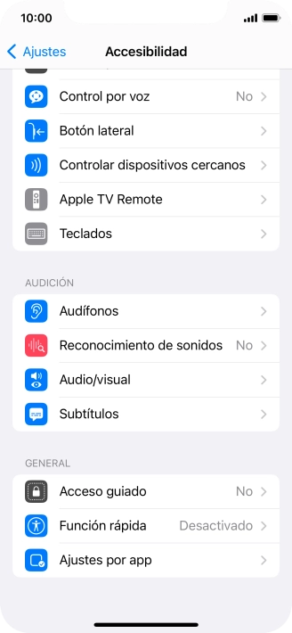 Pulsa una categoría bajo 
