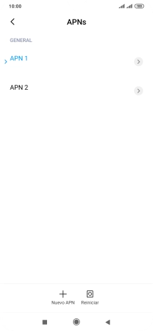 Pulsa la conexión de datos deseada para activarla.