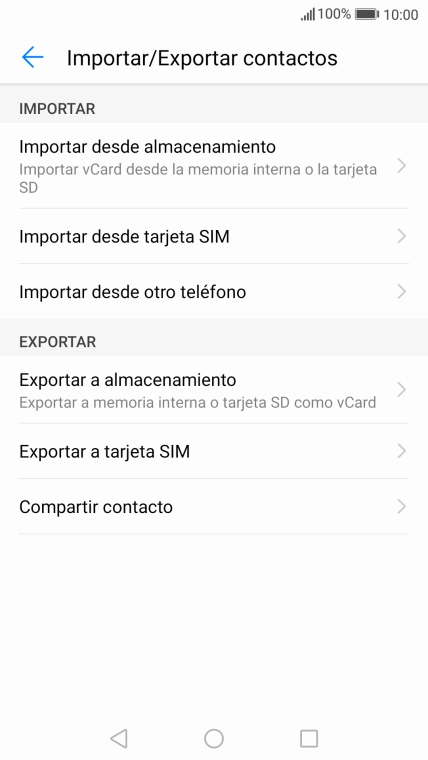 Pulsa Importar desde tarjeta SIM.