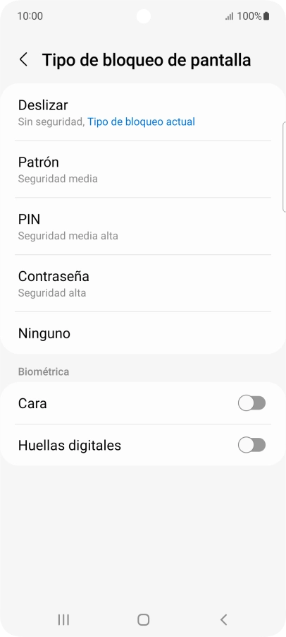 Pulsa Huellas digitales.