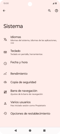 Pulsa Opciones de restablecimiento.