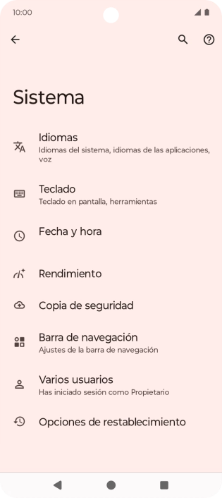 Pulsa Opciones de restablecimiento.