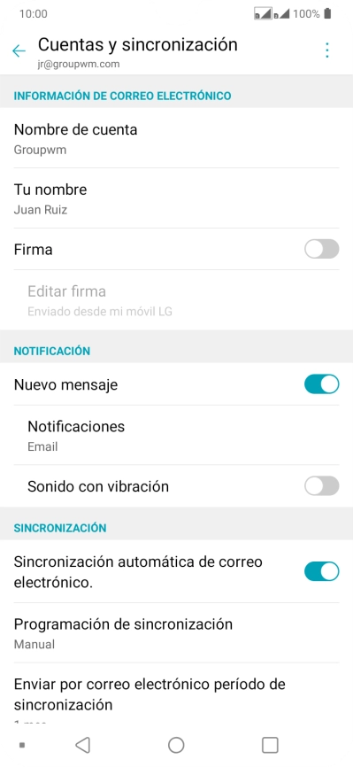 Pulsa el indicador junto a 