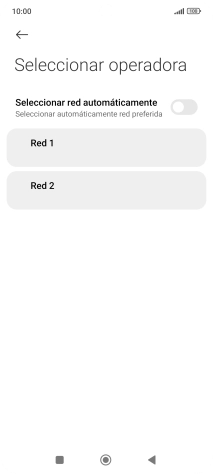 Pulsa la red deseada.