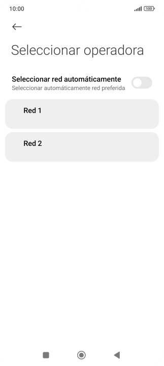 Pulsa la red deseada.