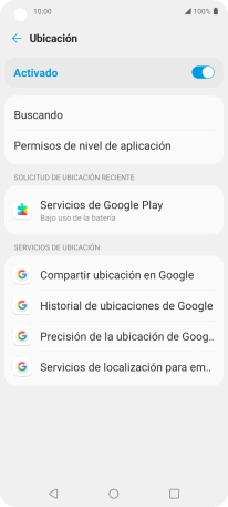 Pulsa Permisos de nivel de aplicación.