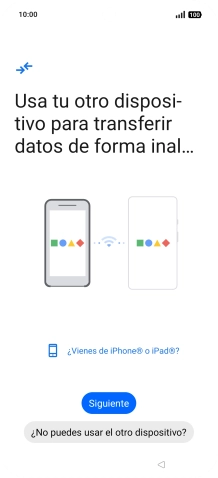 Sigue las indicaciones de la pantalla para transferir contenido desde otro teléfono.