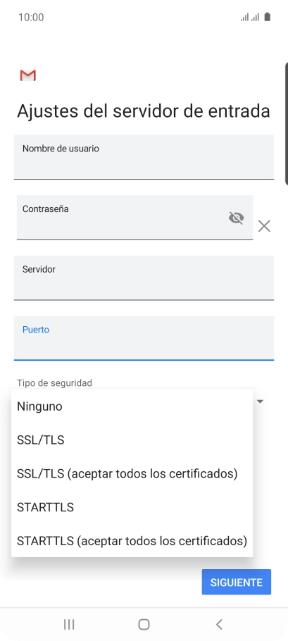 Pulsa Ninguno.