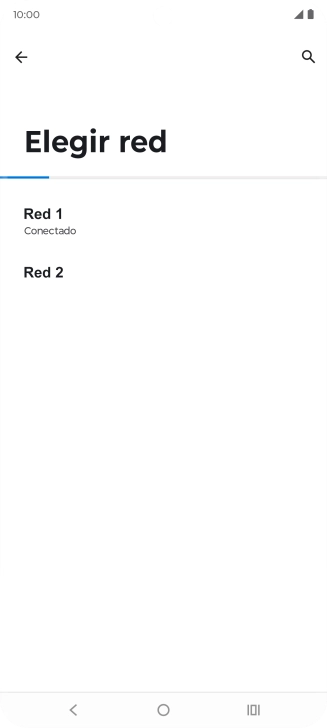Pulsa la red deseada y espera mientras el teléfono busca la red.