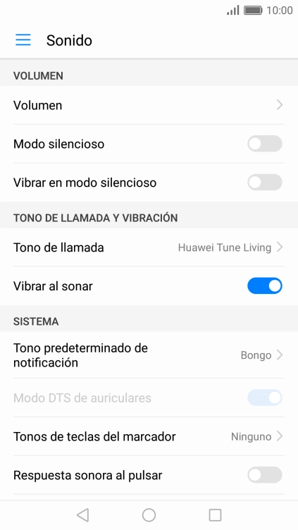 Pulsa Tono de llamada.