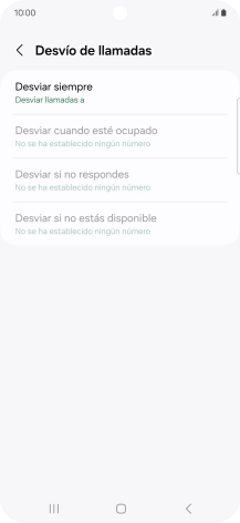 Pulsa el tipo de desvío deseado.