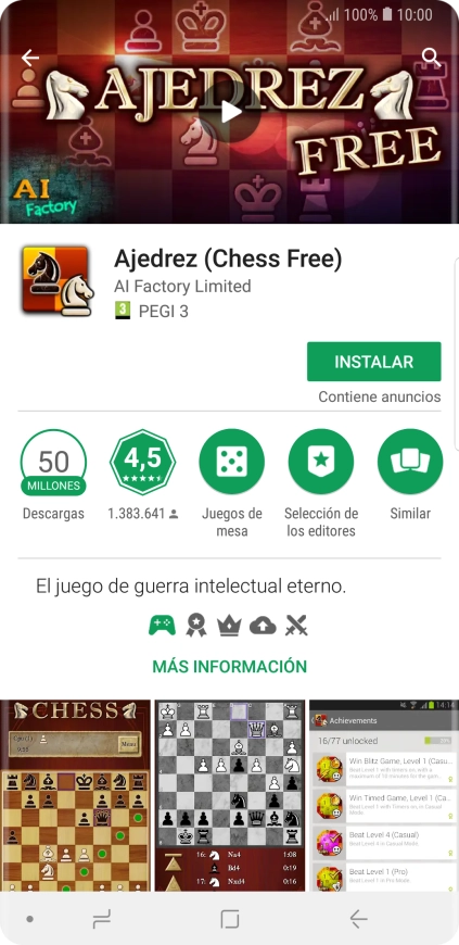Pulsa INSTALAR y sigue las indicaciones de la pantalla para instalar la app.