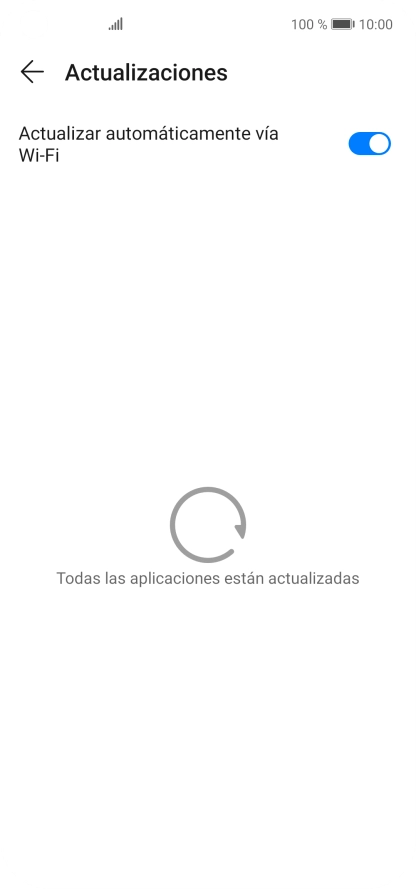 Para activar la actualización automática de apps a través de wifi, pulsa el indicador junto a 