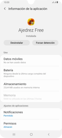 Pulsa Almacenamiento.