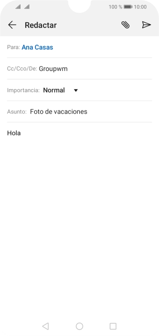 Pulsa el icono de anexos.