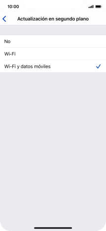Para desactivar la actualización de apps en ejecución, pulsa No.