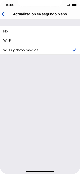 Para desactivar la actualización de apps en ejecución, pulsa No.
