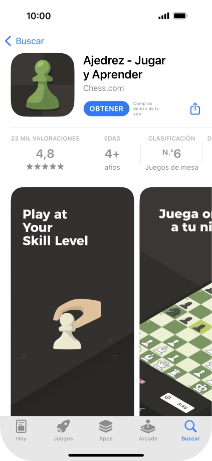 Pulsa OBTENER y sigue las indicaciones de la pantalla para instalar la app.