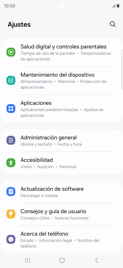 Pulsa Actualización de software.