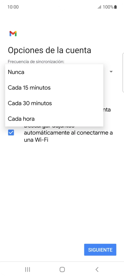 Pulsa el ajuste deseado.