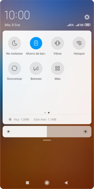 Pulsa la tecla de inicio para terminar y regresar a la pantalla de inicio.