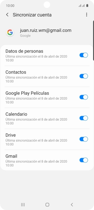 Pulsa la tecla de inicio para terminar y regresar a la pantalla de inicio.