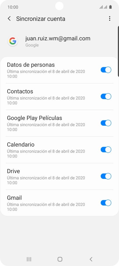 Pulsa la tecla de inicio para terminar y regresar a la pantalla de inicio.