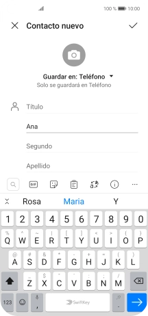 Pulsa Apellido e introduce el apellido.