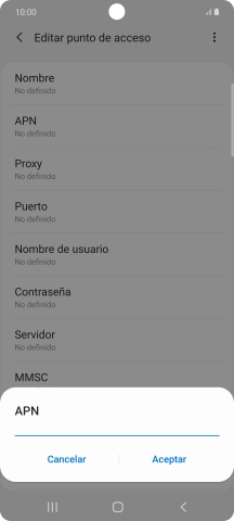 Introduce airtelwap.es y pulsa Aceptar.