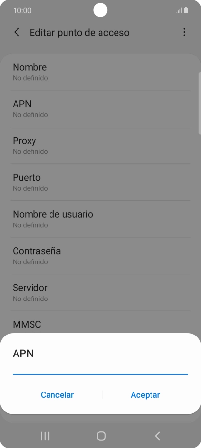 Introduce airtelwap.es y pulsa Aceptar.