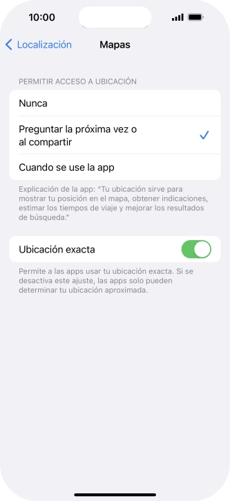 Pulsa el ajuste deseado para activar o desactivar la función.