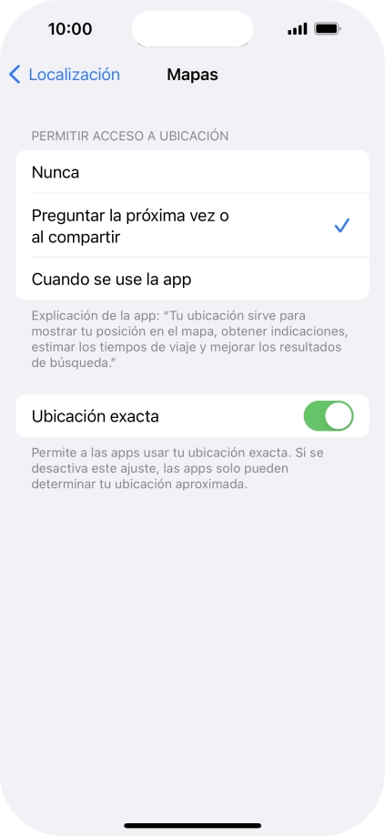 Pulsa el ajuste deseado para activar o desactivar la función.