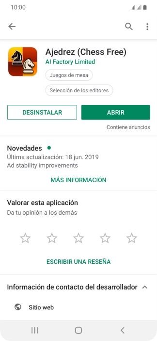 Pulsa DESINSTALAR.