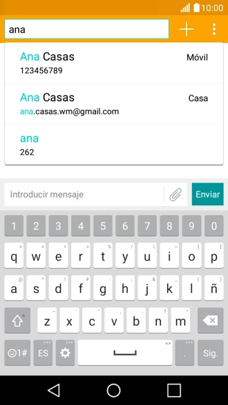 Pulsa el contacto deseado.